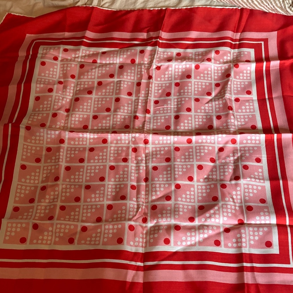 Express Red and White Polka Dot Scarf
